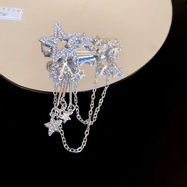 Hair Alloy Pin Star / Chain Clip