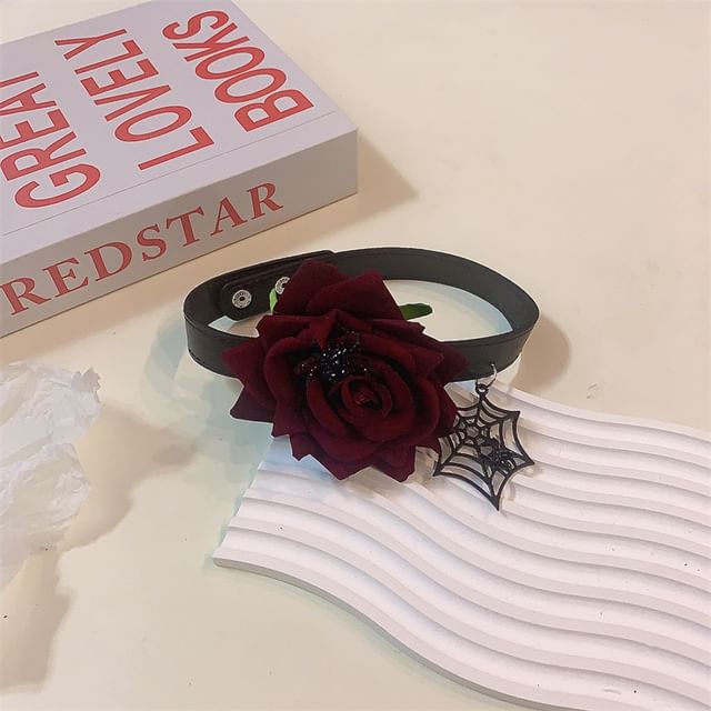 Designs) Choker Fabric (Various Halloween Rose
