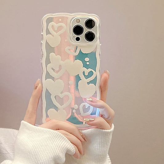 Holographic Case Phone Heart