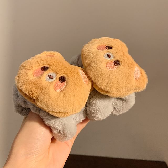 (Various Face Designs) Chenille Animal Band Wrist Wash