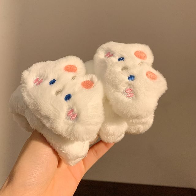 (Various Face Designs) Chenille Animal Band Wrist Wash