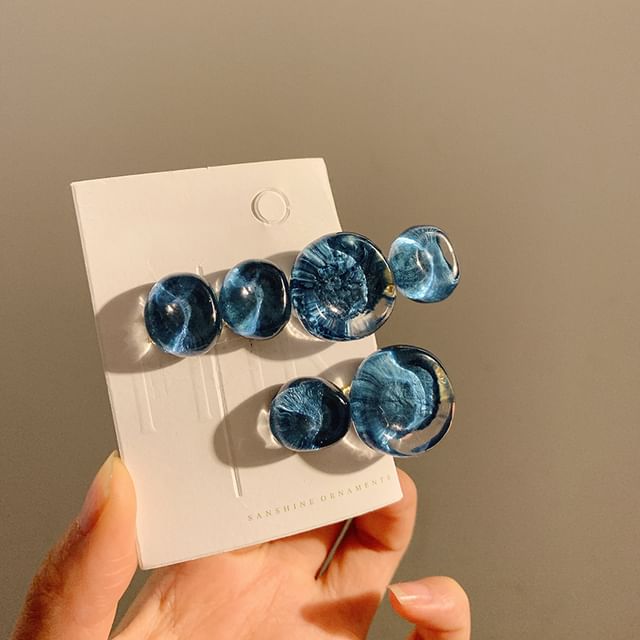 Bead Acrylic (Various Designs) Hair Set of Clip 2: