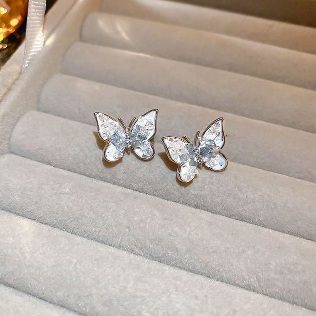 Designs) Earring Faux Bow / (Various Pearl Floral Alloy