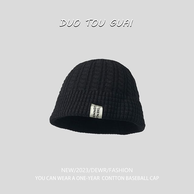 Bucket Hat Lettering Applique Knit