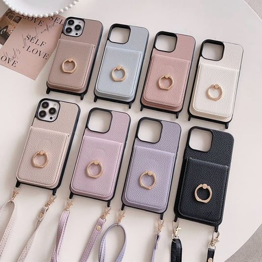 Leather Card Phone Case Holder Faux