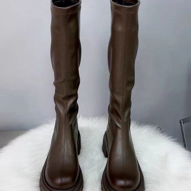 Platform Knee Boots High