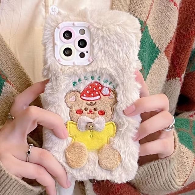 Chenille Bear Case Phone