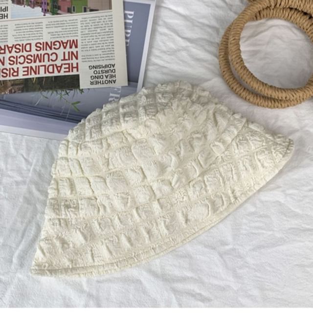Bucket Hat Shirred Plain