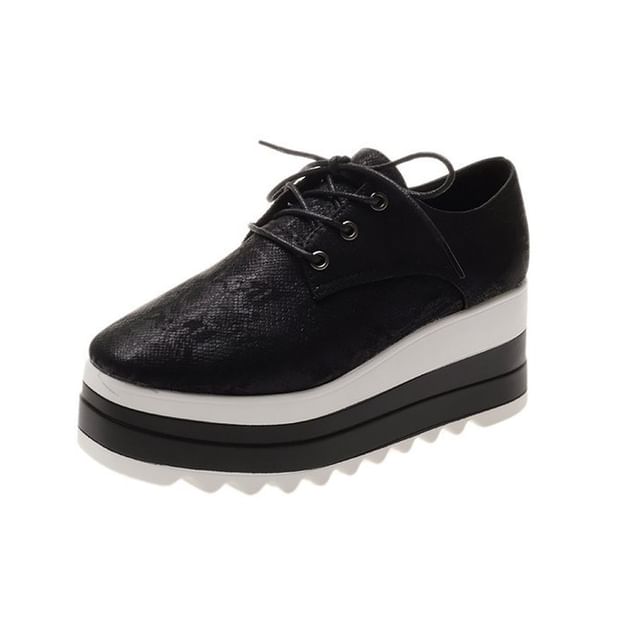 Lace-Up Platform Shoes Derby