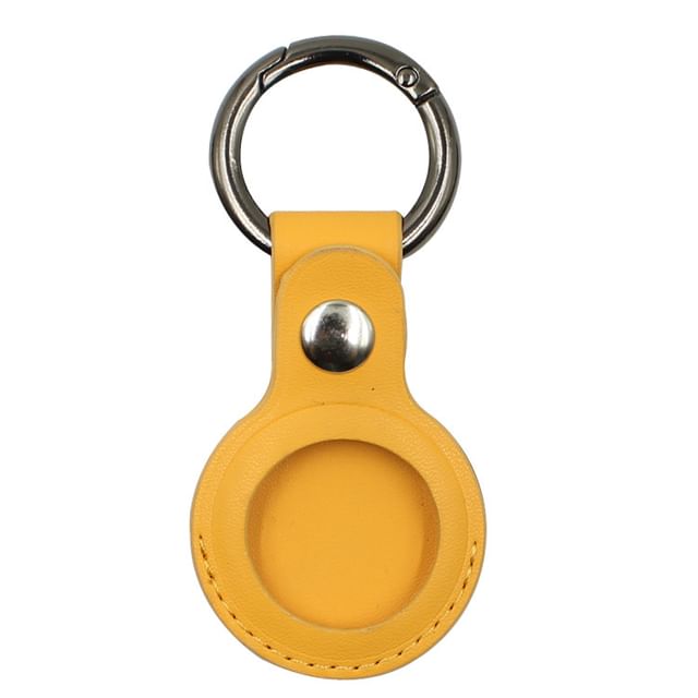 Faux AirTag Keyring Leather Holder