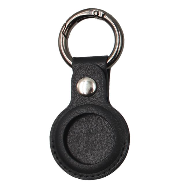 Faux AirTag Keyring Leather Holder