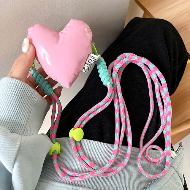 Clip Padded Lanyard Phone On Heart