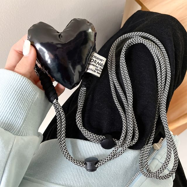Clip Padded Lanyard Phone On Heart