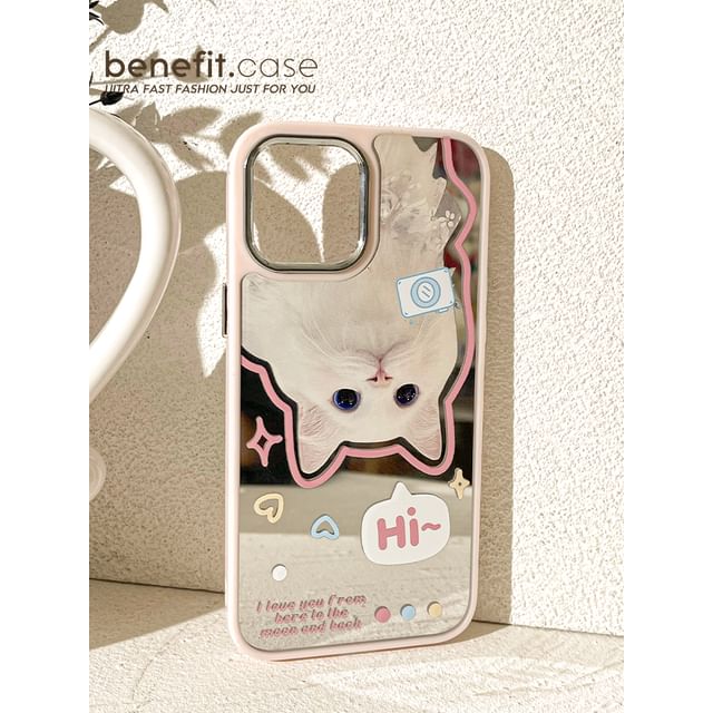 Phone Case Cat Mirrored