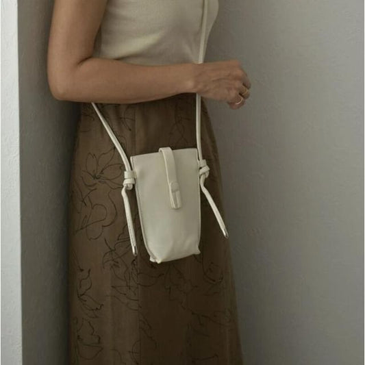 Bag Plain Faux Phone Crossbody Leather Mobile