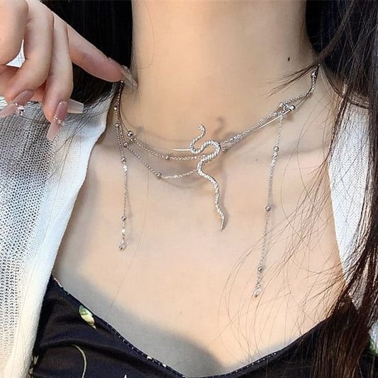 Snake Alloy Choker Layered