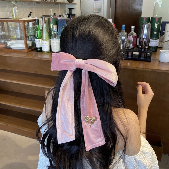 Velvet Bow Hair Clip
