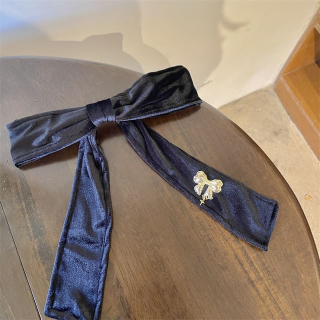 Velvet Bow Hair Clip
