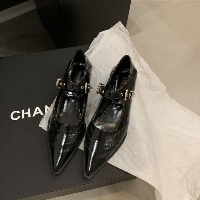 Shoes Paneled Mary Pointy Jane