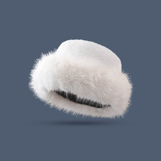 Fur Faux Plain Hat
