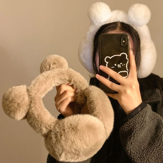 Chenille Ear Earmuffs Bear