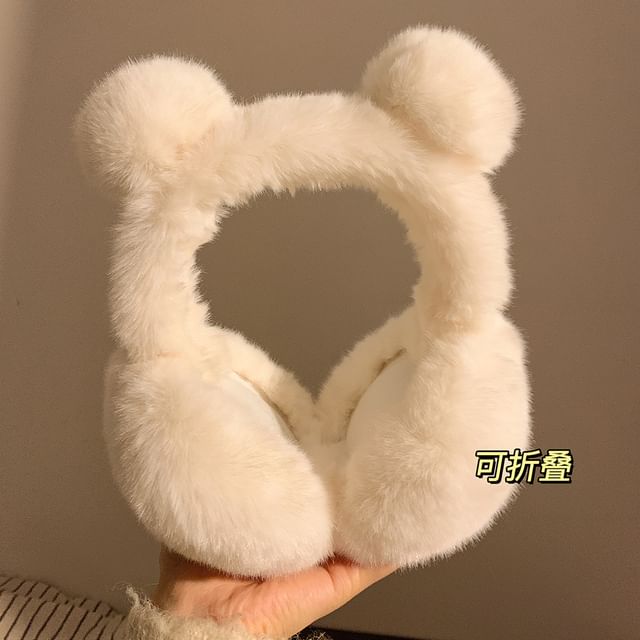 Chenille Ear Earmuffs Bear