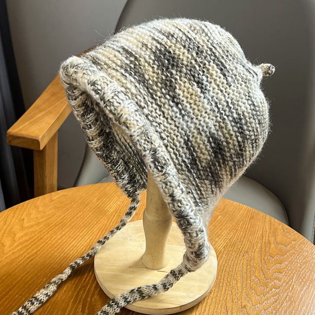 Earflap Melange Hat