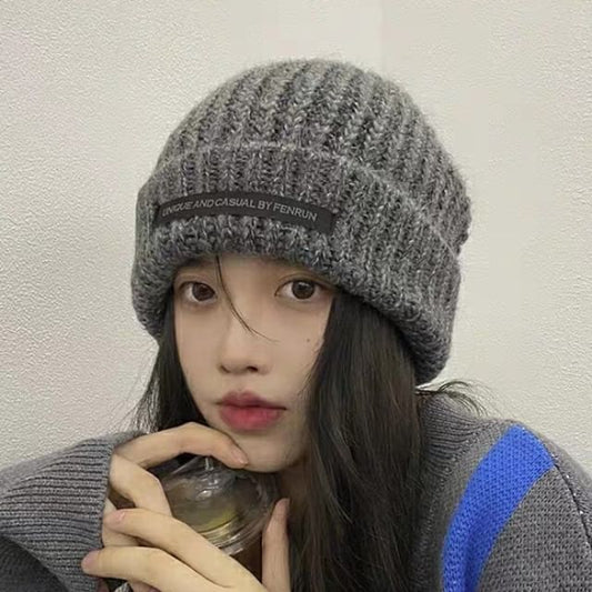 Knit Beanie Lettering Applique