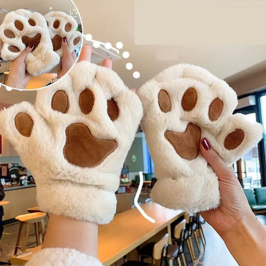 Gloves Fingerless Paw Cat