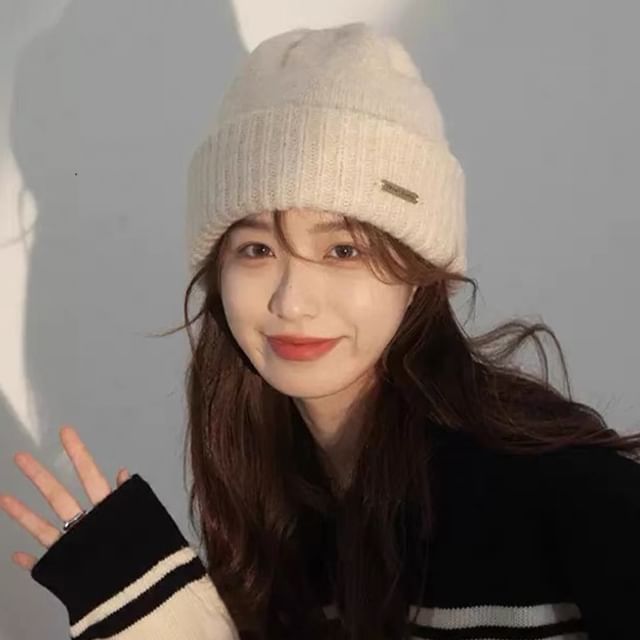 Beanie Plain Knit Casual