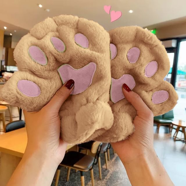 Gloves Fingerless Paw Cat