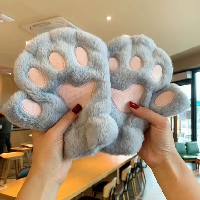 Gloves Fingerless Paw Cat