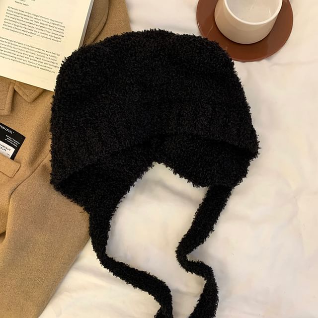 Ear Bonnet Chenille Hat Bear