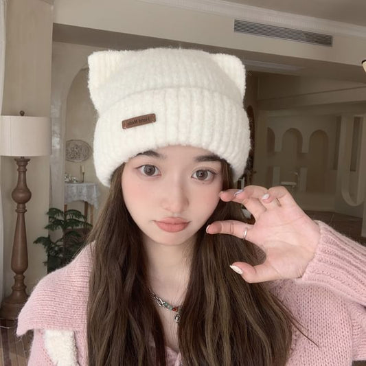 Knit Cat Ear Beanie