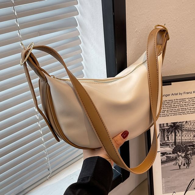 Leather Bag Contrast Crossbody Trim Faux