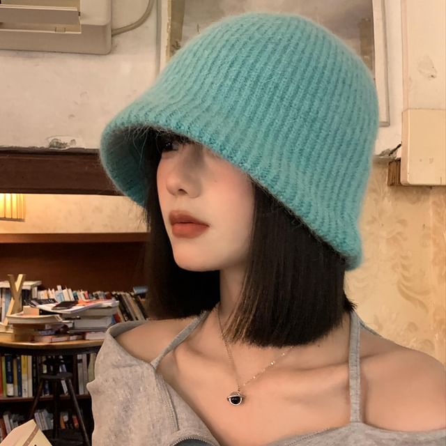 Plain Hat Knit Cloche
