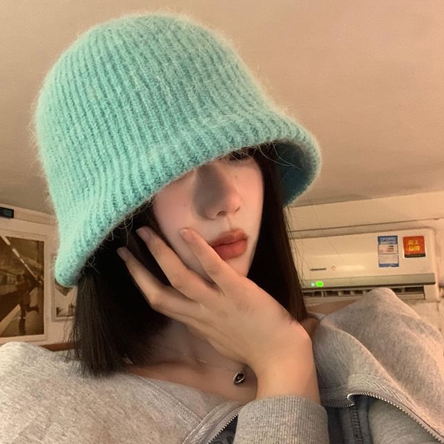 Plain Hat Knit Cloche