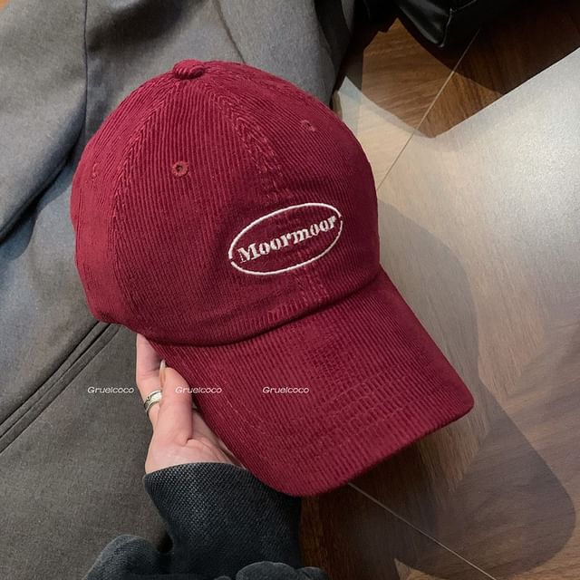 Lettering Cap Corduroy