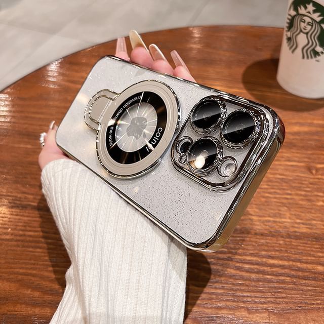 Stand Phone Case Ring Glitter