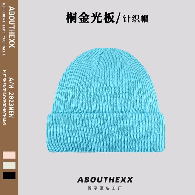 Bonnet en tricot uni