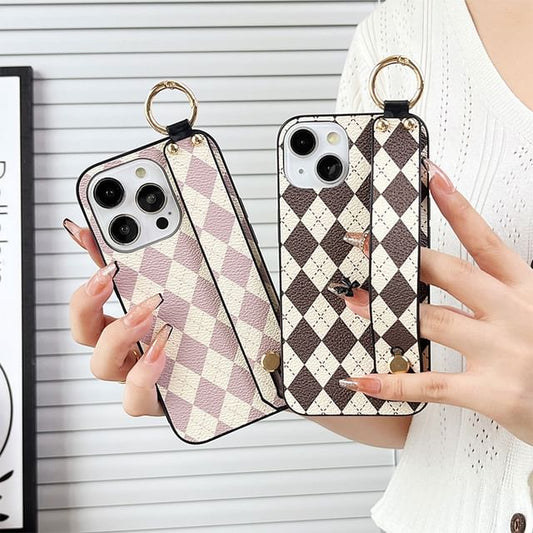 Phone Argyle Strap Case