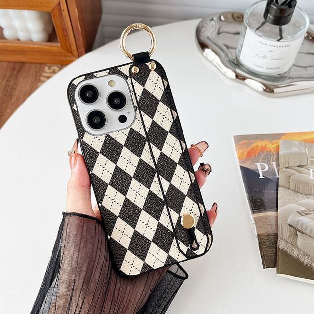 Phone Argyle Strap Case