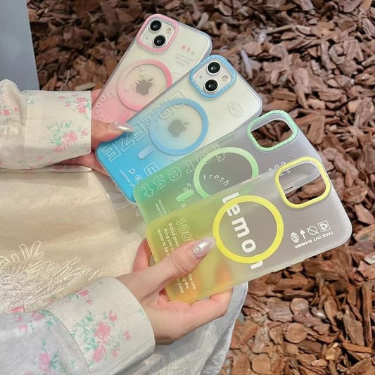 Case Gradient Lettering Phone MagSafe