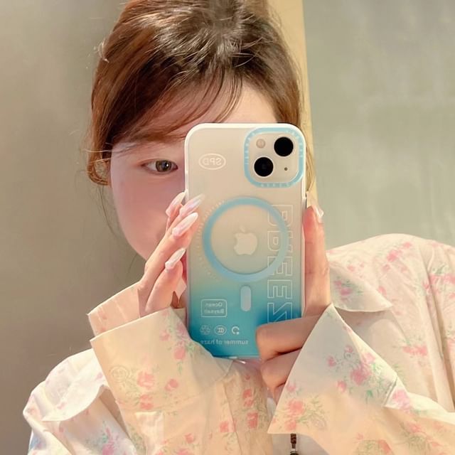 Case Gradient Lettering Phone MagSafe