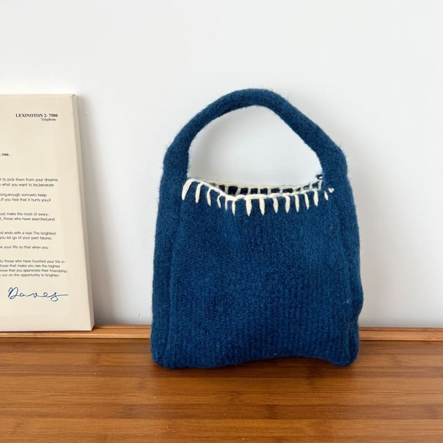 Stitch Bag Knit Tote Contrast