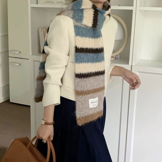Knit Striped Scarf