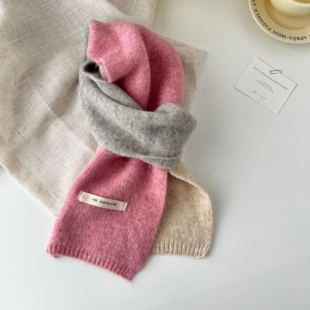 Block Knit Scarf Color