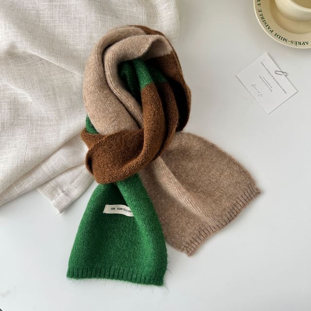 Block Knit Scarf Color