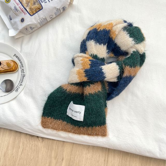 Knit Striped Scarf