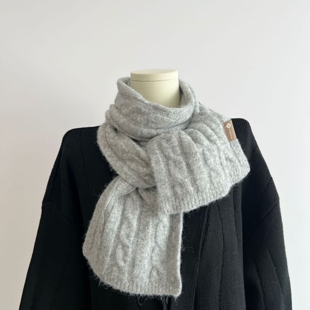 Knit Plain Scarf Cable
